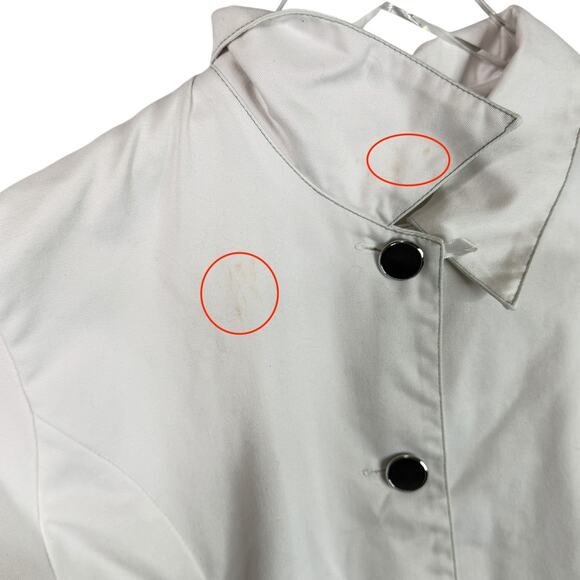 Clinique Vintage 80s White Uniform Jacket Lab Coat Employee Cosmetics Long 8 - Picture 3 of 6